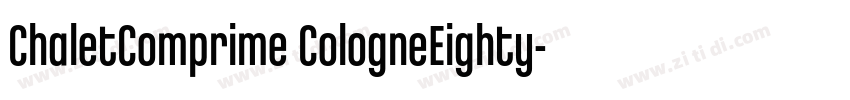 ChaletComprime CologneEighty字体转换